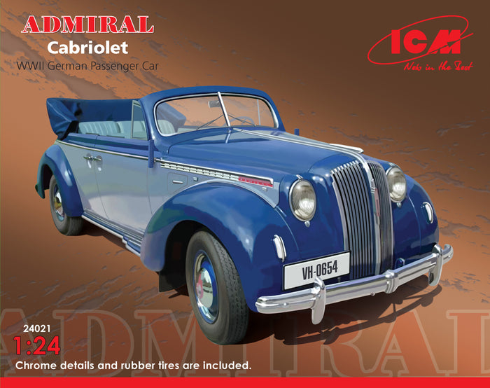 1/24 Admiral Cabriolet WWII Ger. Passenger Car