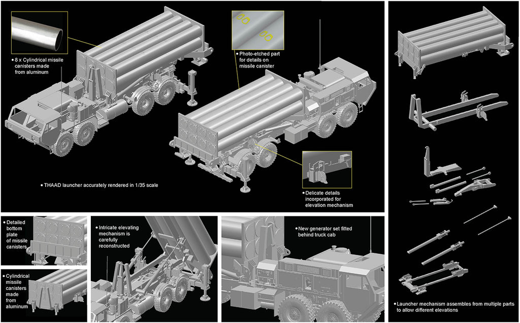 1/35 M1120 Terminal High Altitude Area Defense Missile Launcher