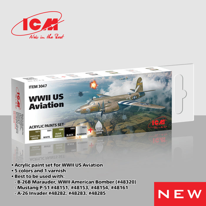 ACRYLIC SETS WWII US Aviation (6 bottles x 12 ml)