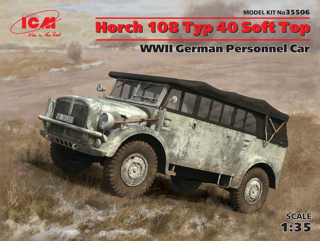 1/35 Horch 108 Typ 40 Soft Top, WWII German Personnel Car (100% new molds)