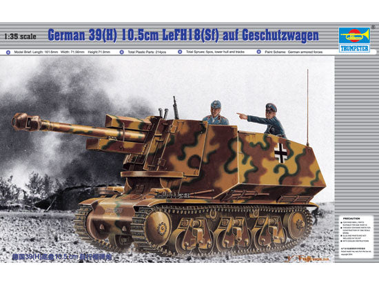 1/35 PzKpfw 39(H) 10,5 cm LeFH18 (SFf) Auf Gesch Tzwagen