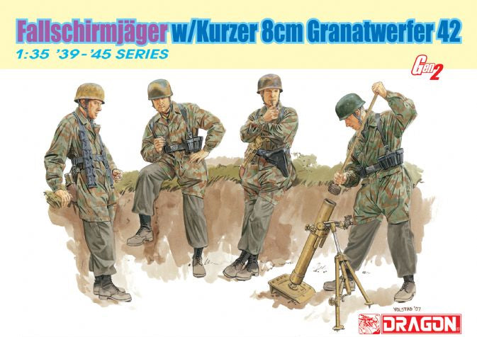 1/35 Fallschirmjager with Kurzer 8cm Granatwerfer 42