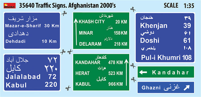 1/35 Traffic Signs Afghanistan 2000s