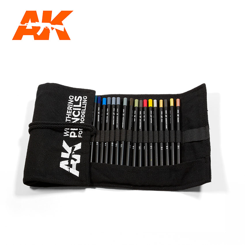 Weathering Pencils Full Range Cloth Case (37 Waterpencil Colors) - immagine 1