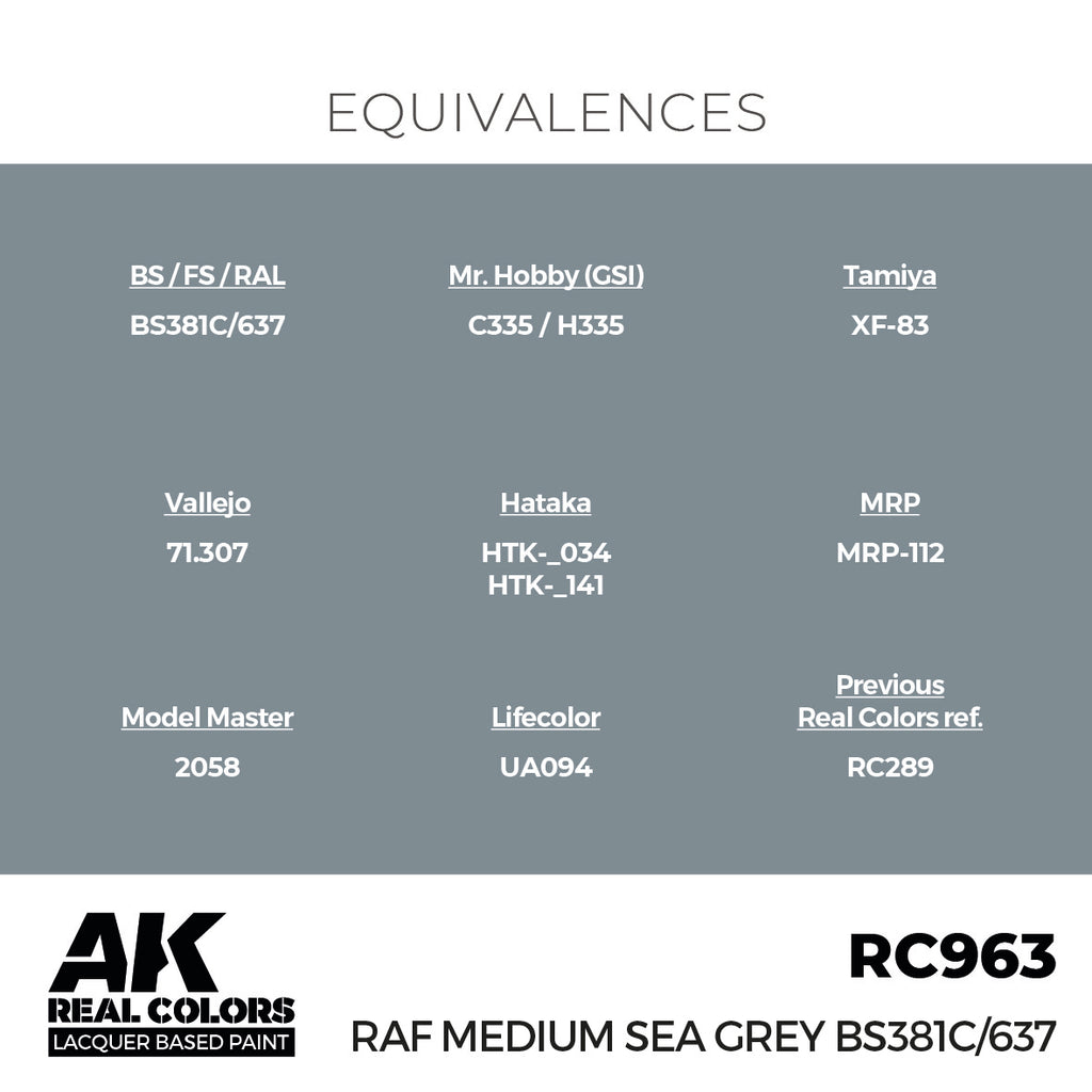RAF Medium Sea Grey BS381C/637 17ml