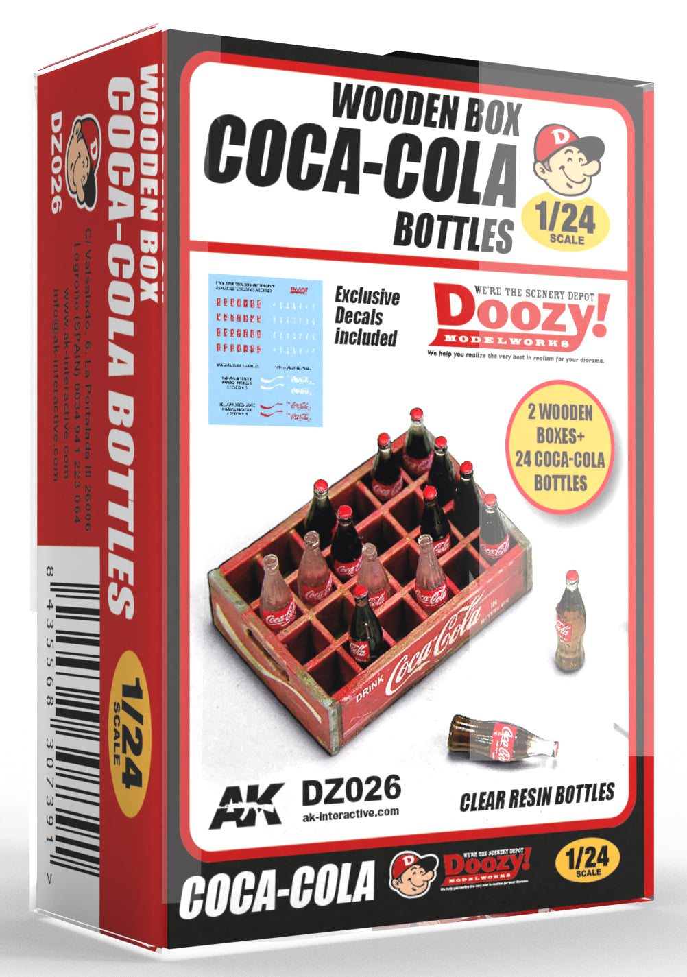 DOOZY! 1/24 1940-1980's WOODEN BOX COCA-COLA BOTTLES