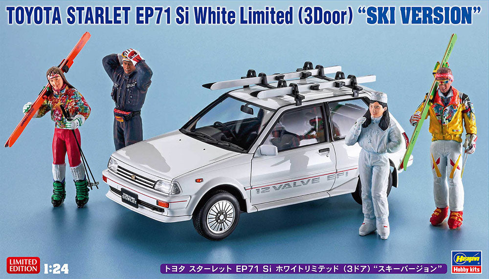 1/24 Toyota Starlet EP71 Si White Limited (3Door) "Ski Version"