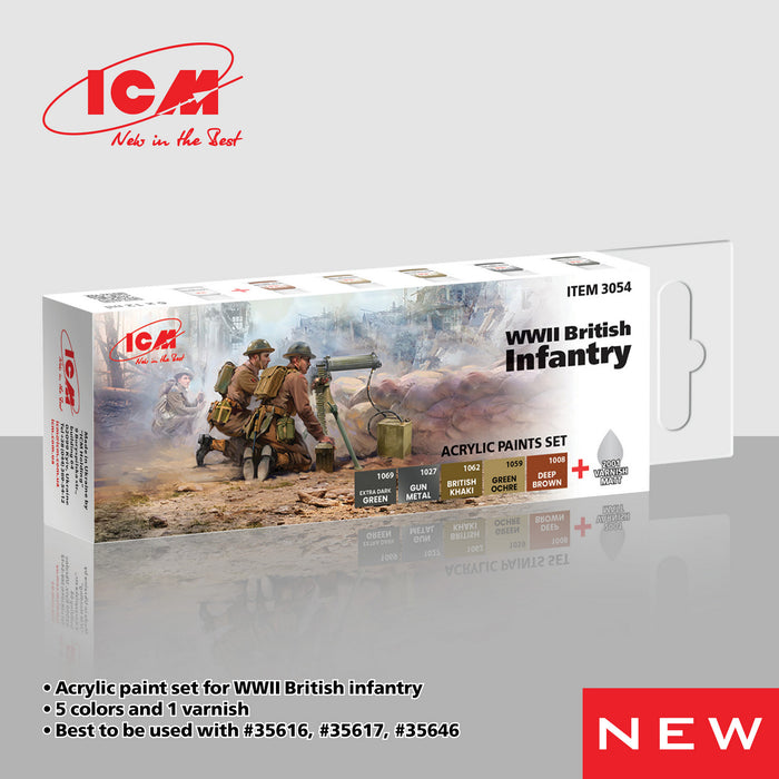 ACRYLIC SETS WWII British infantry (6 bottles x 12 ml)