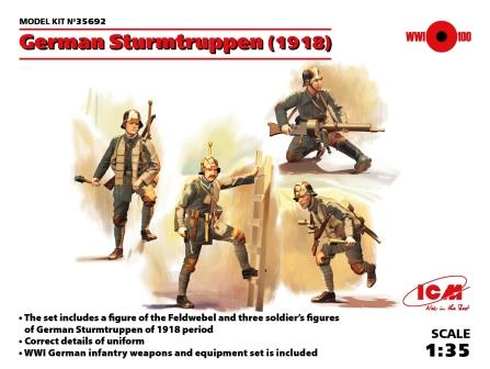 1/35 German Sturmtruppen (1918) (4 figures)