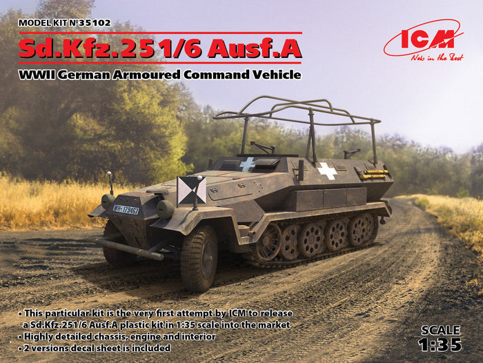 1/35 Sd.Kfz.251/6 Ausf.A WWII German Armoured Command Vehicle