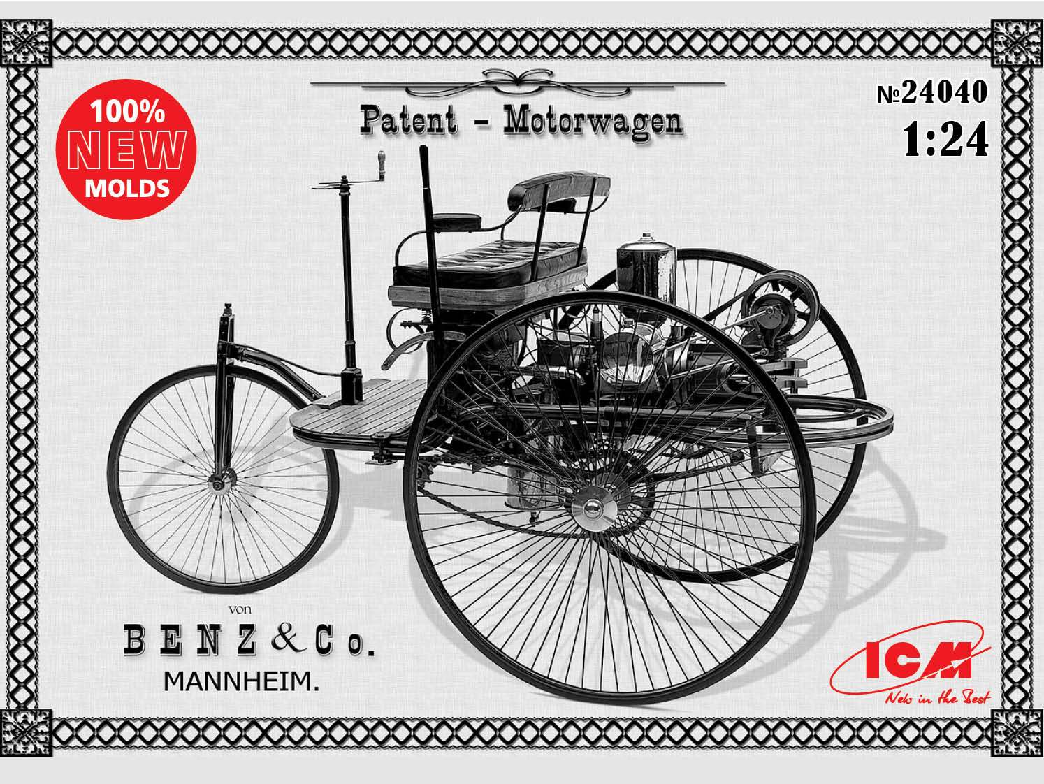 1/24 Benz Patent-Motorwagen 1886 (100% new molds)