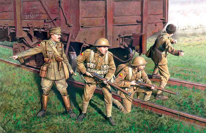 1/35 British Infantry 1917-19184 figures - 1 officer 3 soldiers