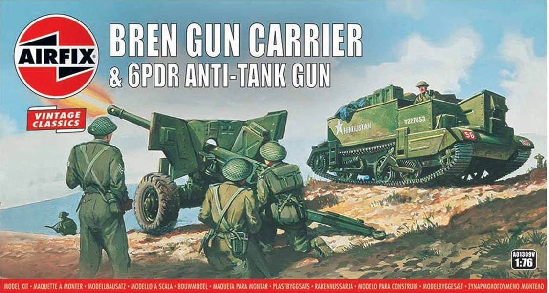 1/76 VINTAGE CLASSIC: Bren Gun Carrier & 6 pdr Anti-Tank Gun