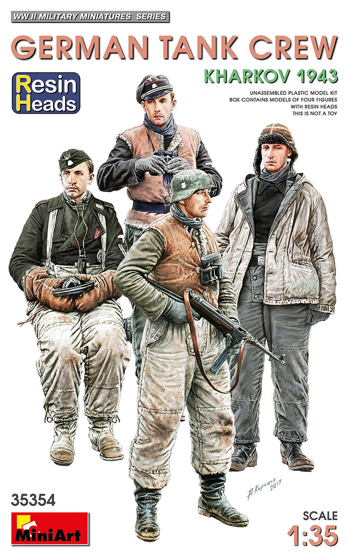 1/35 German Tank Crew. Kharkov 1943. Resin Heads