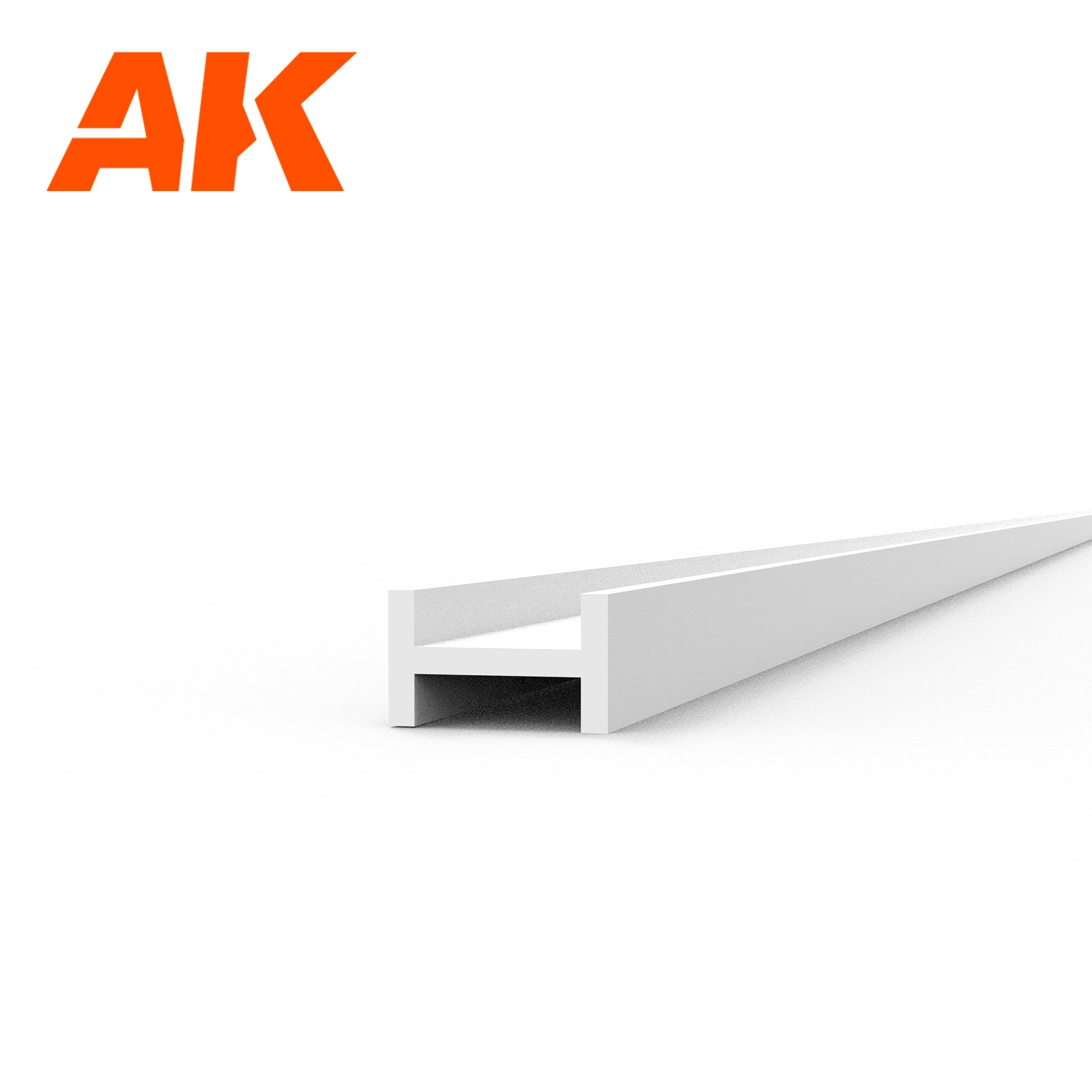 Beams I Shape 2.5 x 1.5 x 350mm x 4 units - STYRENE