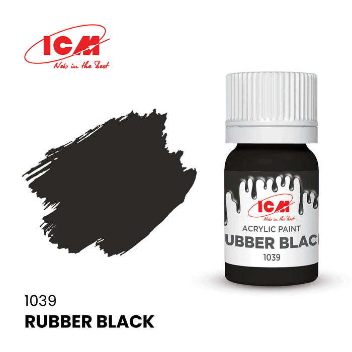 ACRYLIC PAINT Rubber Black 12 ml