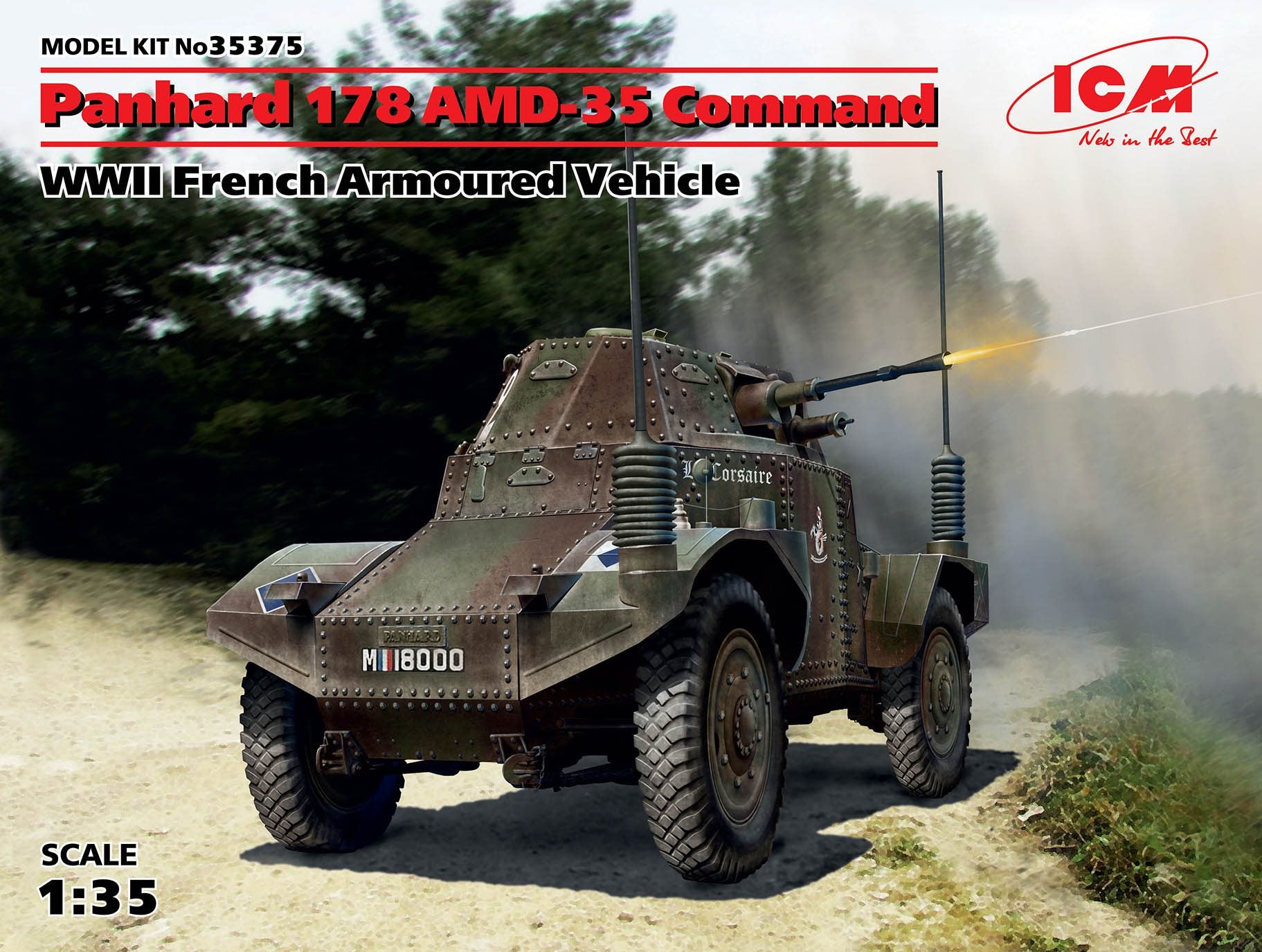 1/35 Panhard 178 AMD-35 Command, WWII French Armoured Vehicle