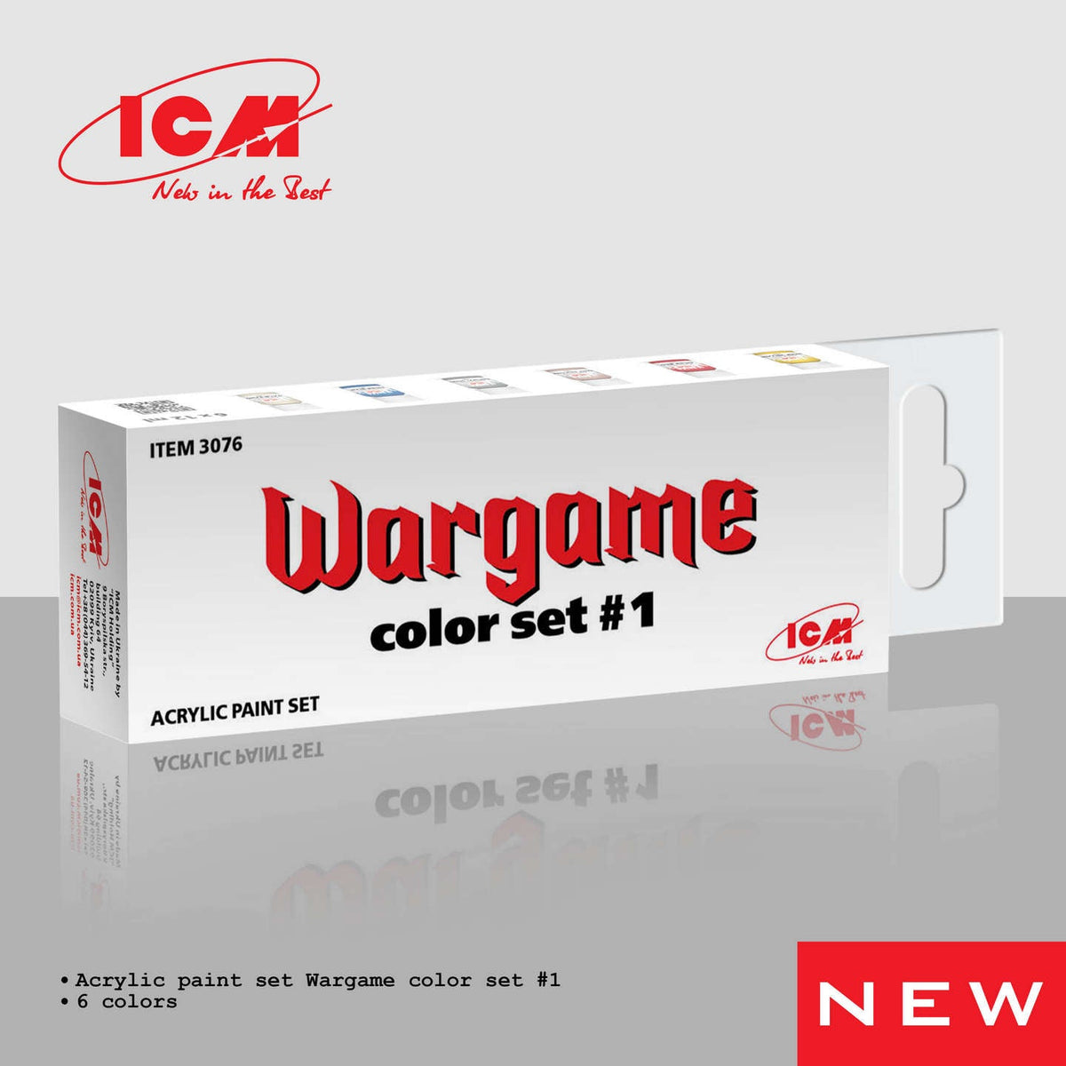 ACRYLIC SETS Wargame Color Set # 1 (6 bottles x 12 ml)