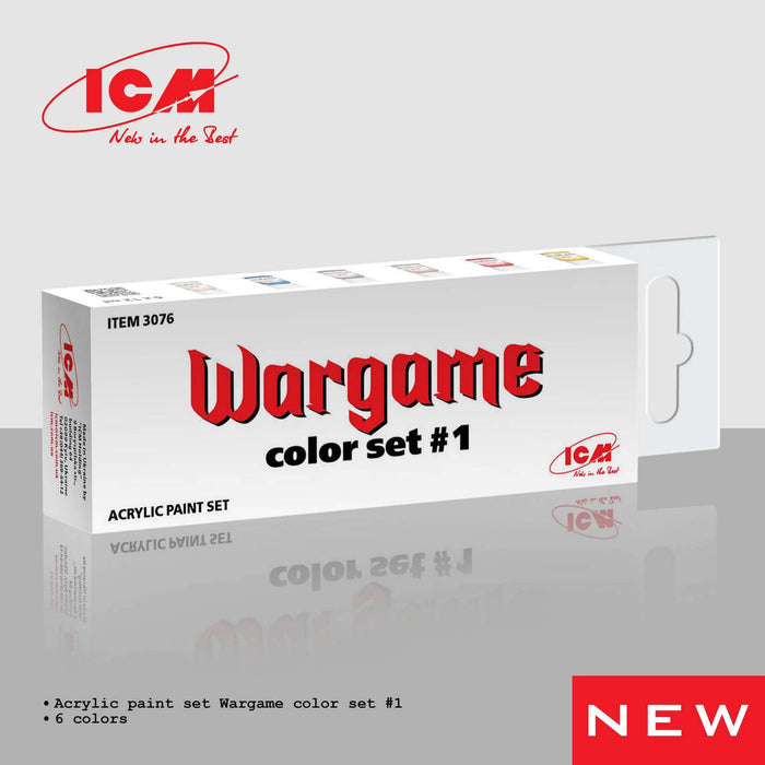 ACRYLIC SETS Wargame Color Set # 1 (6 bottles x 12 ml)