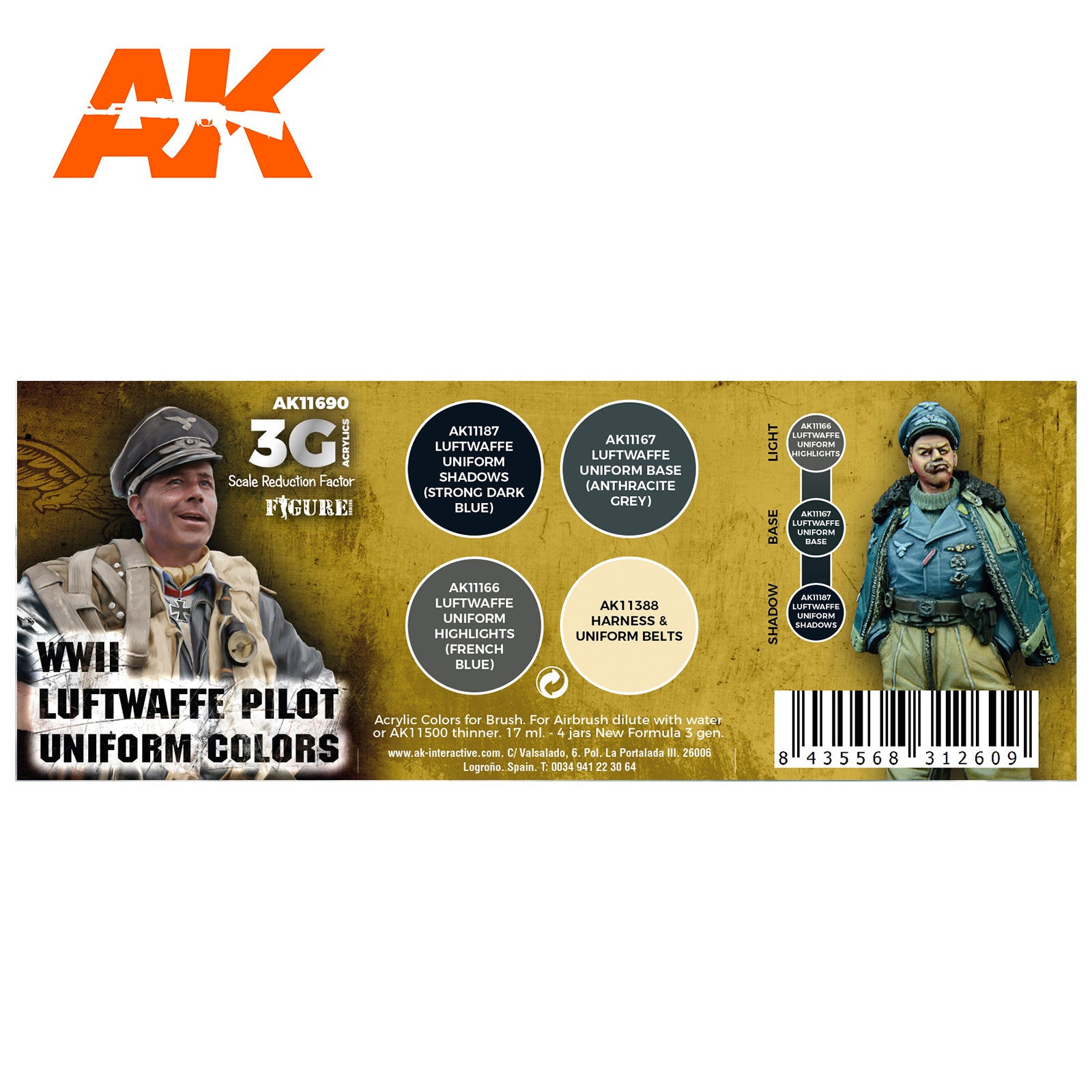 WWII Luftwaffe Uniform Colors SET 3G