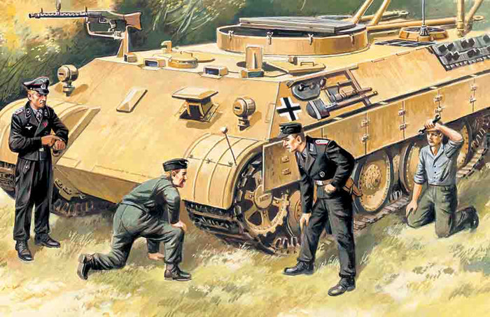 1/35 German Tank Crew 1943-19454 figures - 1 officer 1 unterofficer 2 so