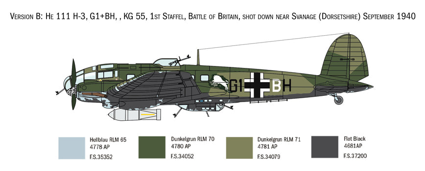 1/72 Heinkel He111H Battle of Britain 80th Ann.