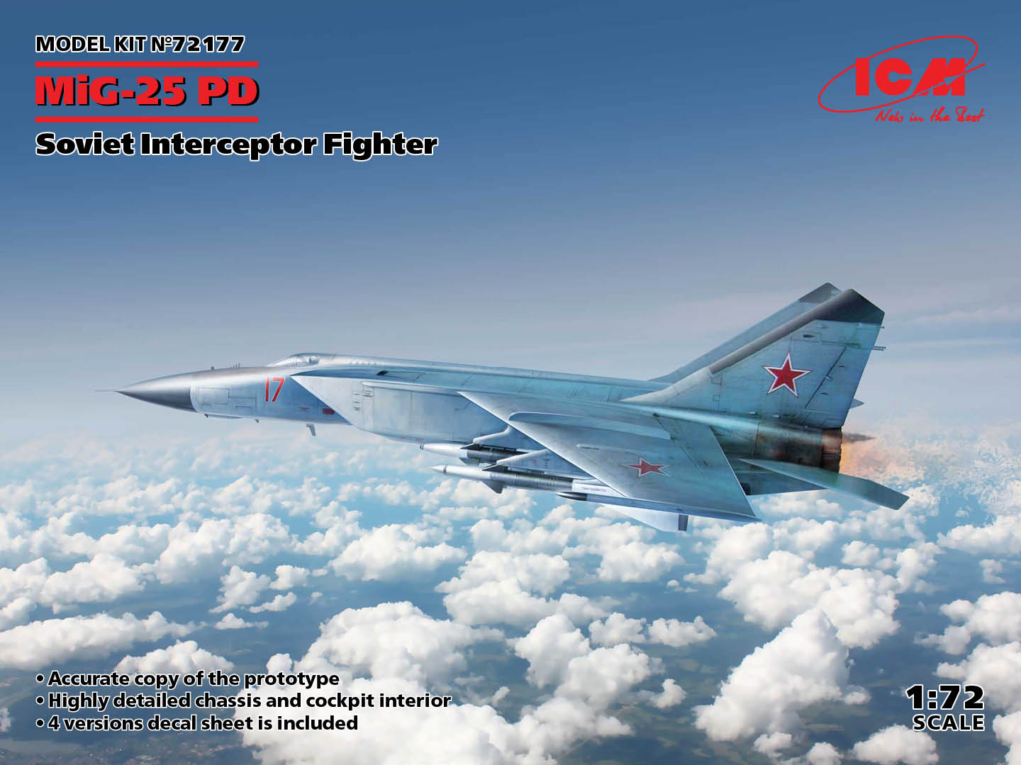 1/72 MiG-25PD Soviet Interceptor Fighter