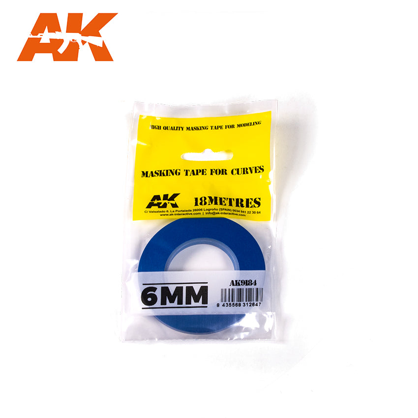Blue masking Tape for curves 6mm