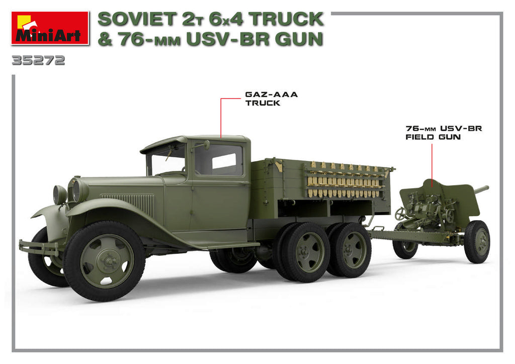 1/35 Soviet 2T 6x4 Truck with 76mm USV-BR Gun