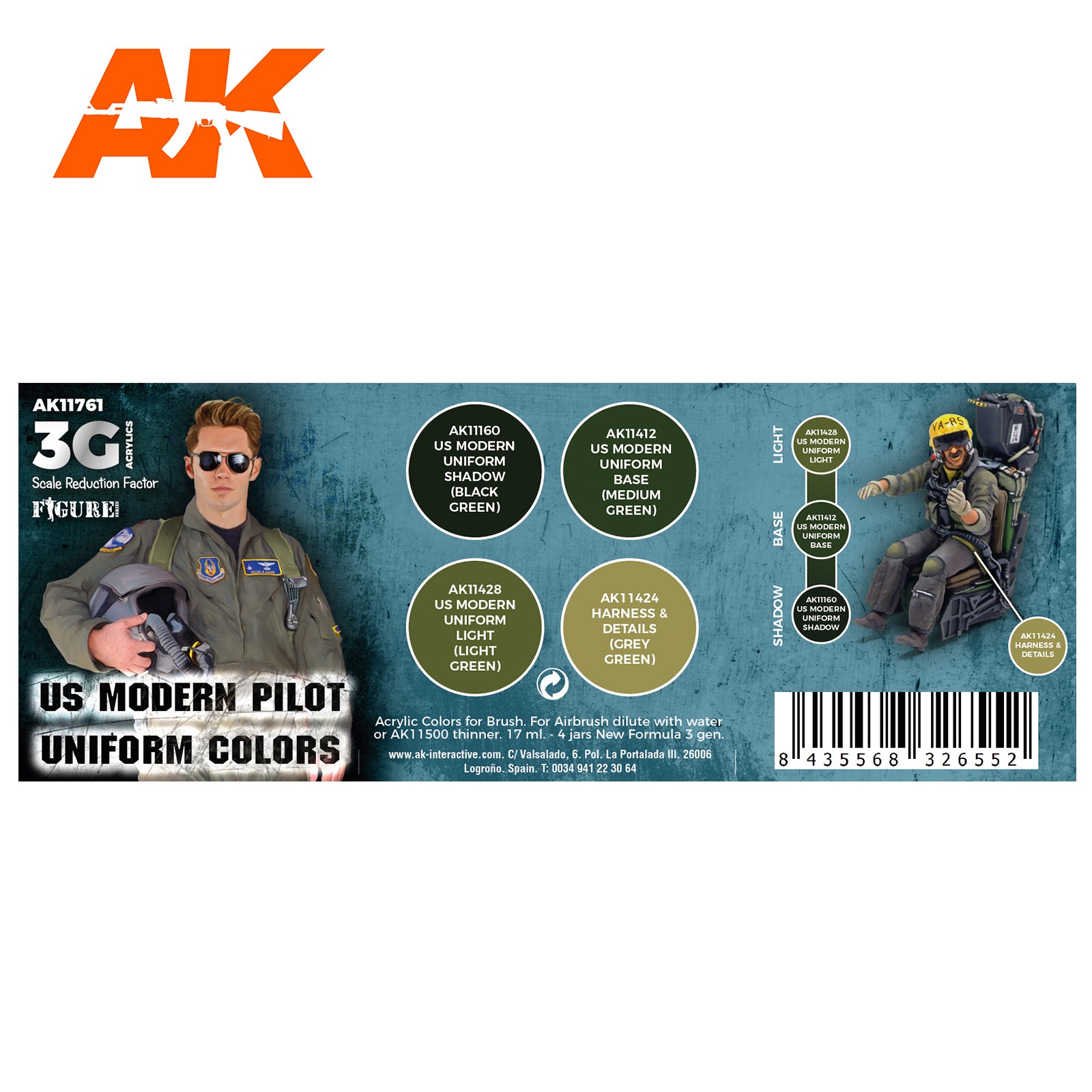 US Modern Pilot Uniform Colors SET 3G