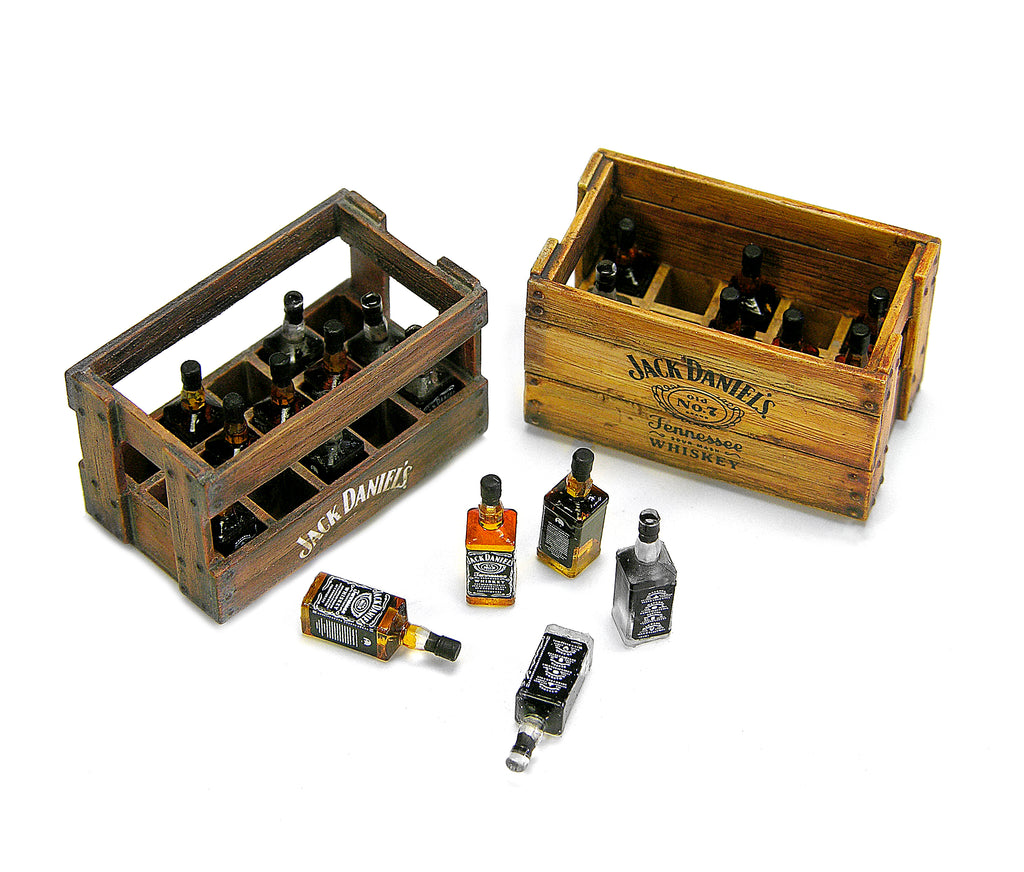 DOOZY! 1/24 WOODEN BOXES JACK DANIEL'S BOTTLES