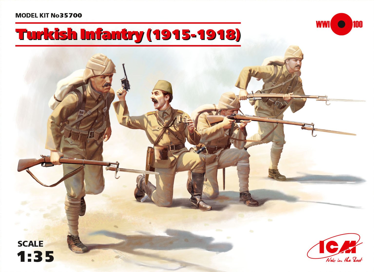 1/35 Turkish Infantry (1915-1918) (4 figures)