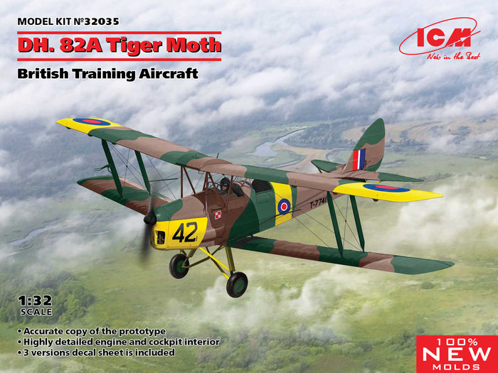 1/32 D.H. 82A Tiger Moth British Training Aircraft