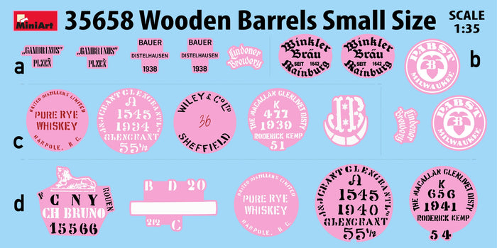 1/35 Wooden Barrels Small Size