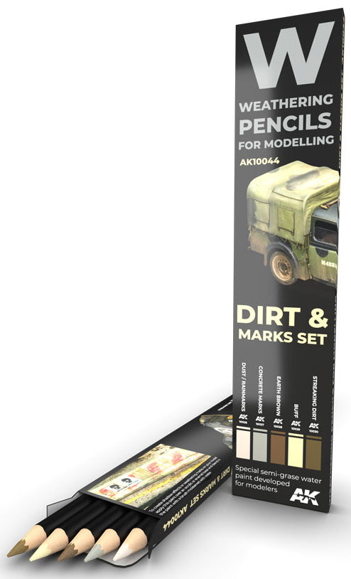 Watercolor Pencil Set Splashes, Dirt and Stains