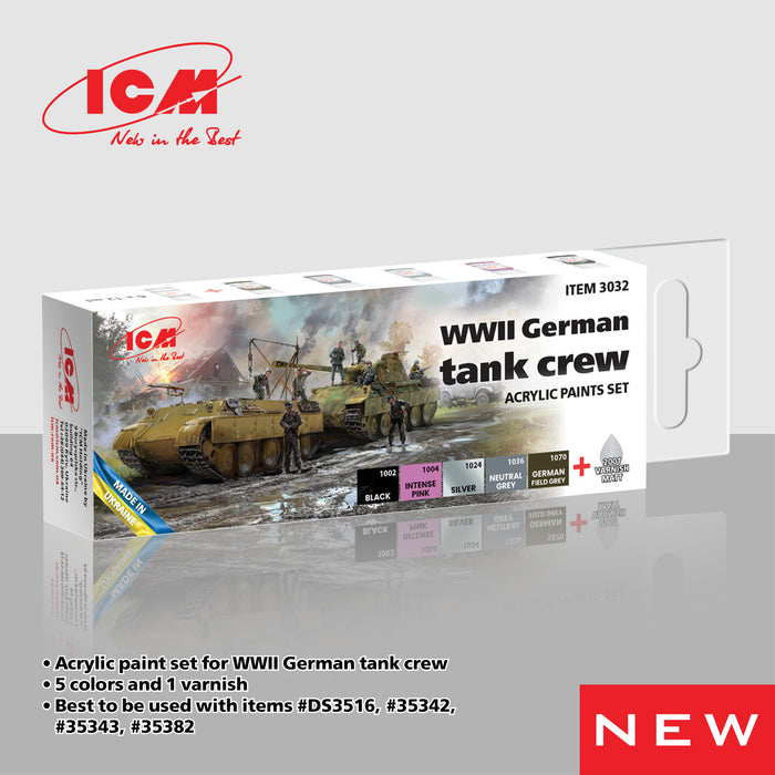 ACRYLIC SETS WWII German tank crew (6 bottles x 12 ml)
