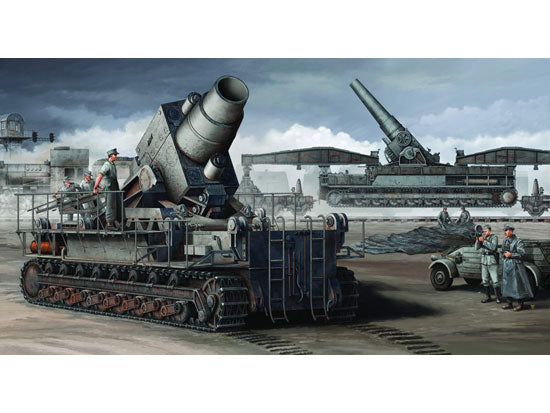 1/35 Morser Karl Gerat 040/041 auf Eisenbahn-Transport-Trailer