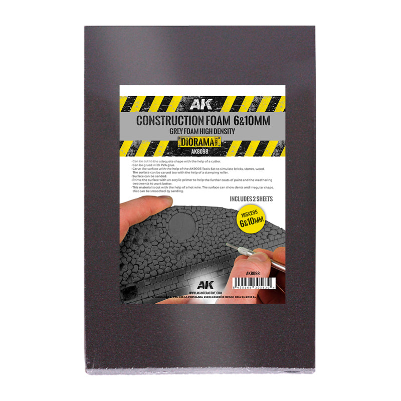 Construction Foam 6&10mm - Blue Foam 195x295 mm (2 Sheets)