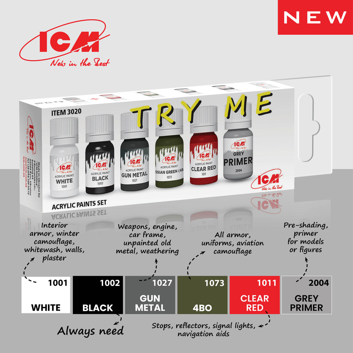 ACRYLIC SETS TRY ME  (6 bottles x 12 ml)