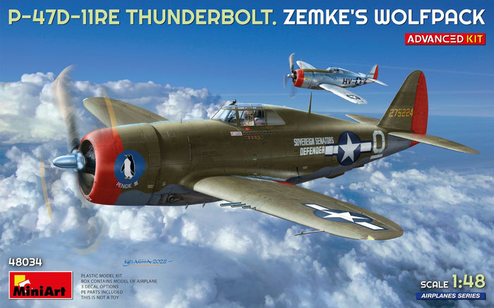 1/48 P-47D-11RE Thunderbolt. Zemke's Wolfpack.  Advanced Kit