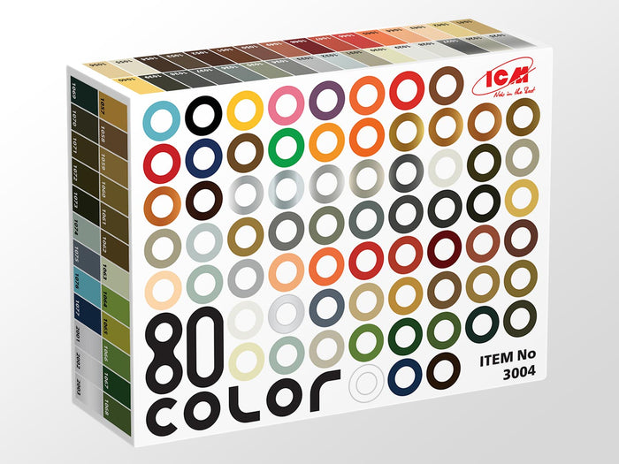 ACRYLIC SETS 80 pcs (77 color + 3 varnishes) (6 bottles x 12 ml)