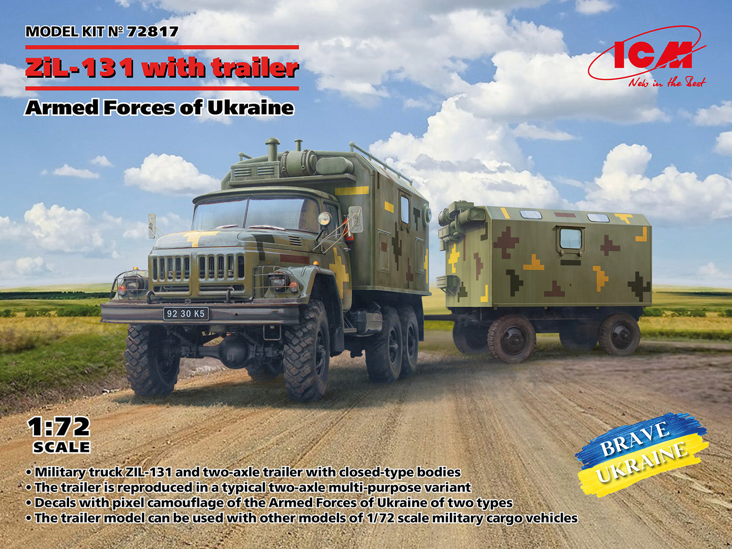 1/72 ZiL-131 Truck with trailer Armed Forces of Ukraine