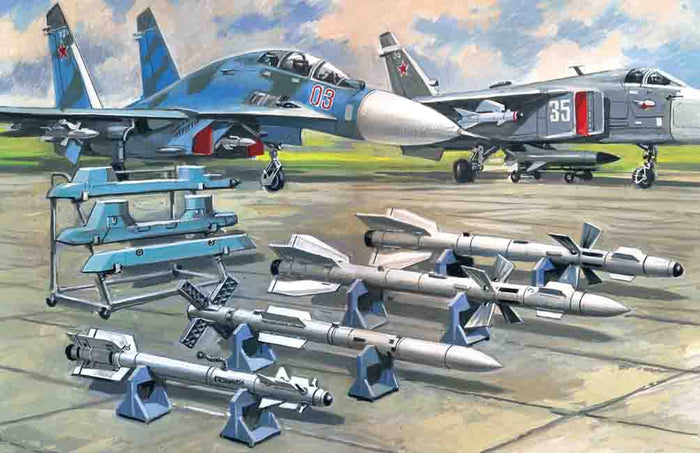 1/72 Soviet Air-to-Air Aircraft Armament R-27ER R-27ET R-73 R-77 missile
