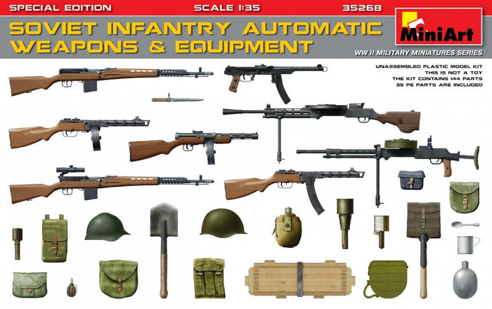 1/35 Soviet  Infantry Automatic Weapons & Equipment.Special Edition (PE Parts)