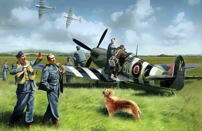 1/48 Spitfire Mk.IX with RAF Pilots and Ground Personnel