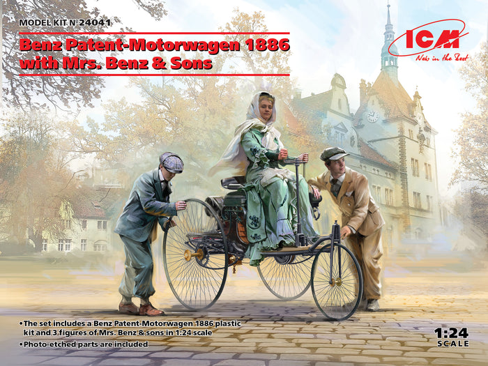 1/24 Benz Patent-Motorwagen 1886 with Mrs. Benz & Sons