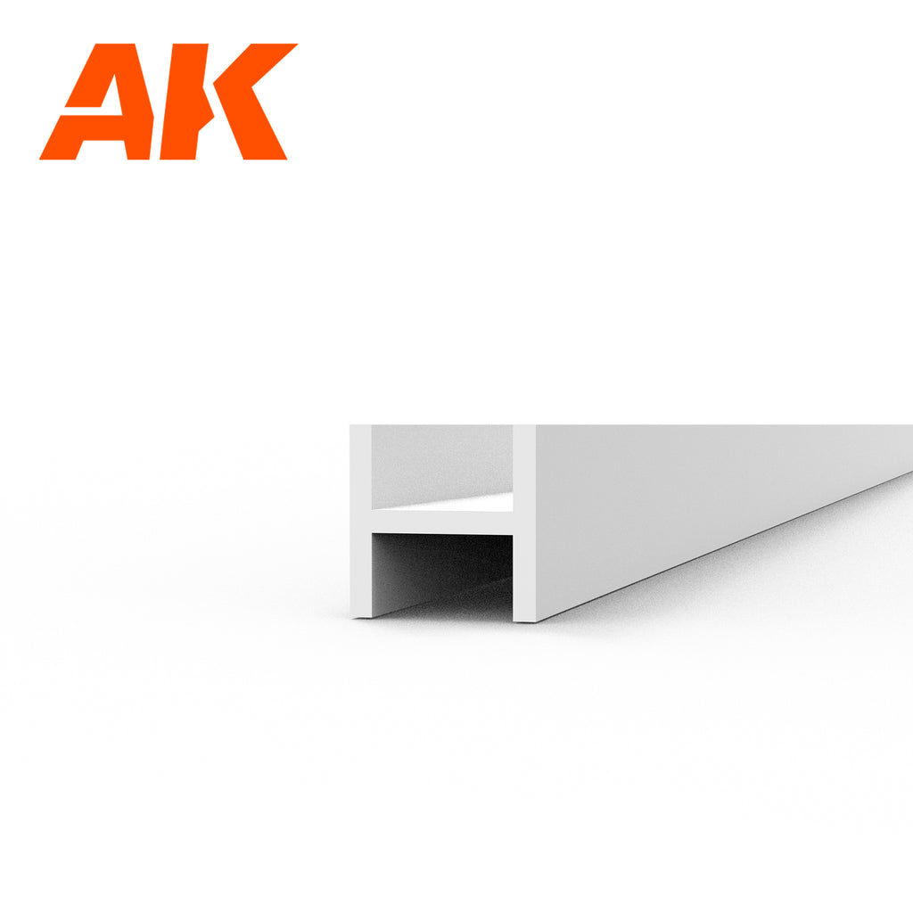 Beams H Shape 2.5 x 2.5 x 350 mm x 4 units - STYRENE