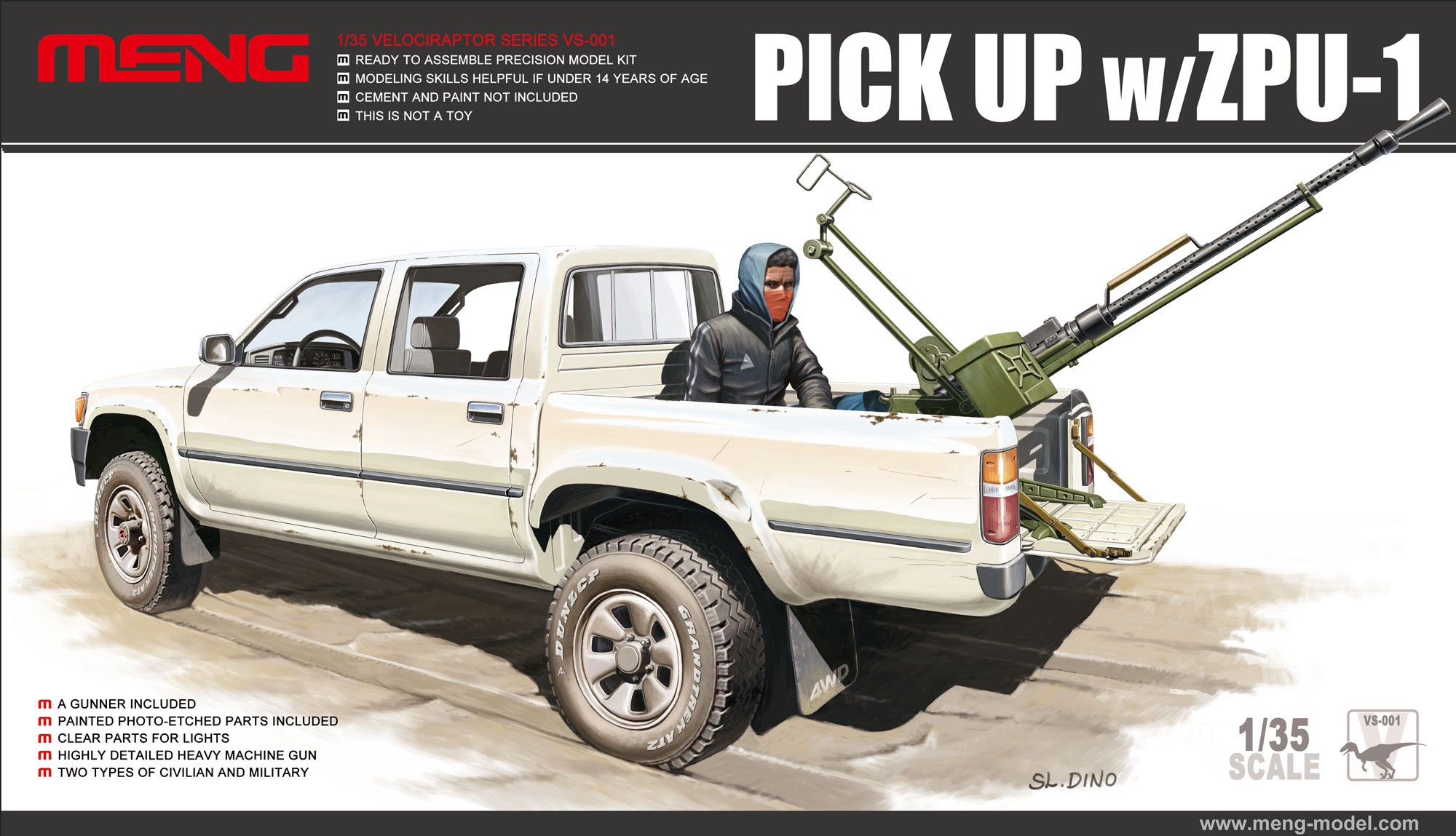 1/35 Pick Up with ZPU-1