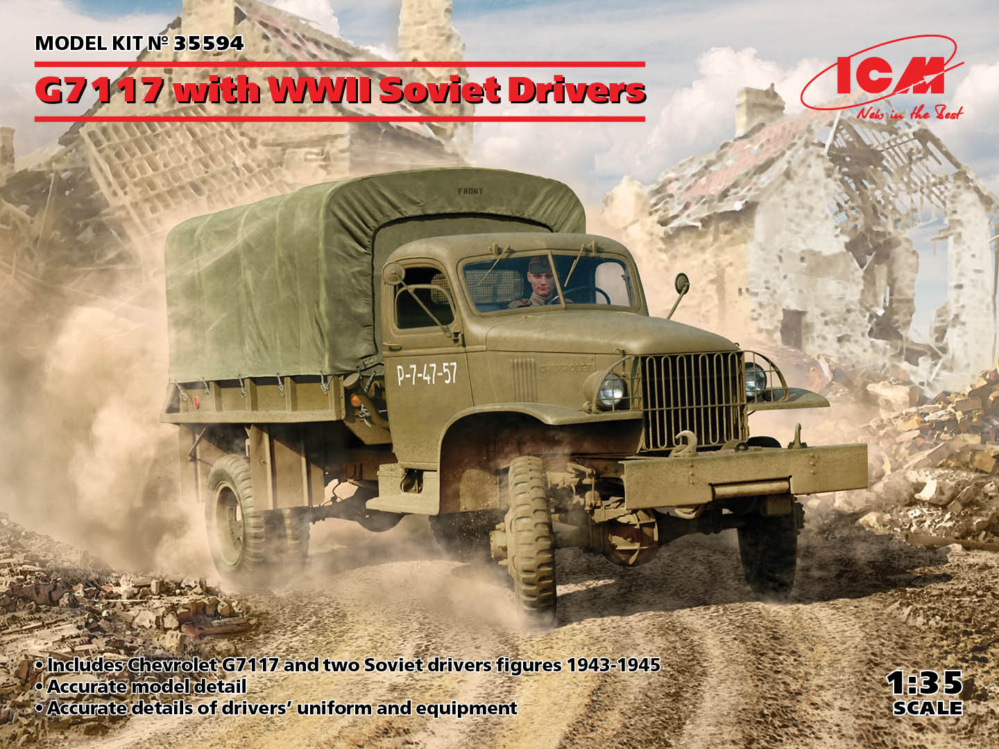 1/35 G7117 with WWII Soviet Drivers