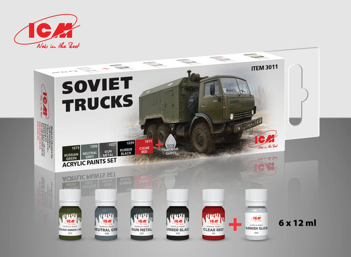 ACRYLIC SETS Soviet trucks (6 bottles x 12 ml)